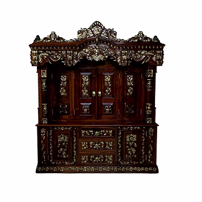 surindra business wooden mandir - with code wmwd002pnt