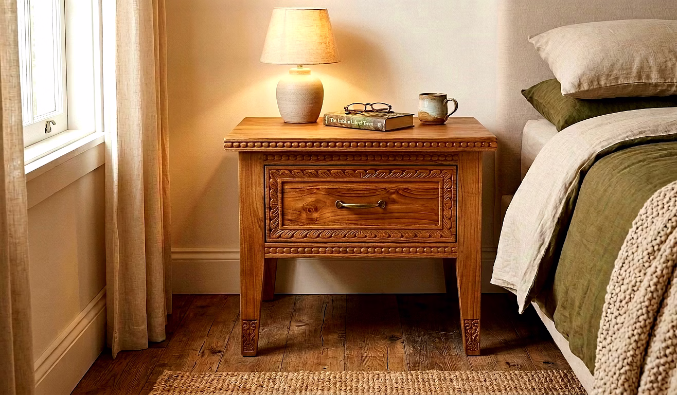 surindra business wooden side table - with code wtst019gpk