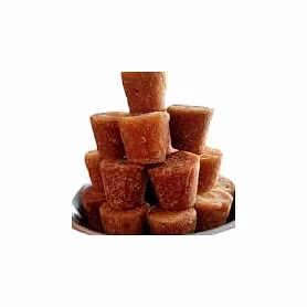 Brown sugarcane jaggery and powder organic