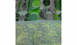 Print with embroidery