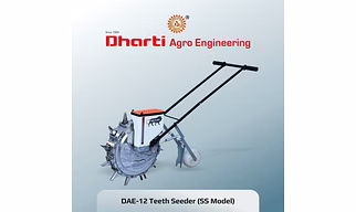 Manual hand push seeder with metal body