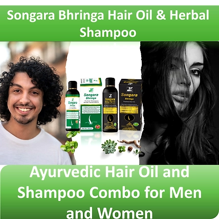 Songara Bhringa Ayurvedic Hair Oil &amp; Shampoo Combo (100 ml each) to Promote Hair Growth-4