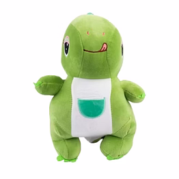 liquortees plush dinosaur soft toy, huggable stuffed animal for boys (green)
