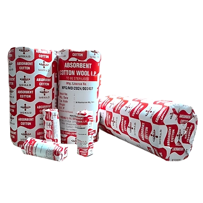 ABSORBENT COTTON WOOL IP ROLL 400GM