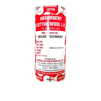 ABSORBENT COTTON WOOL IP ROLL 400GM-1