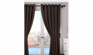Neela Home - Room Darkening Blackout Window Curtain, 100% Room Darkening | 5 Feet |Set of 1| Plain Design | for Living Room and Bedroom | 115cmx210cm, Color- Cream