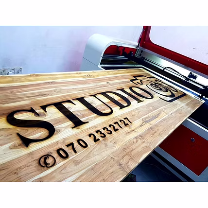 Wooden name boards with laser printing-1