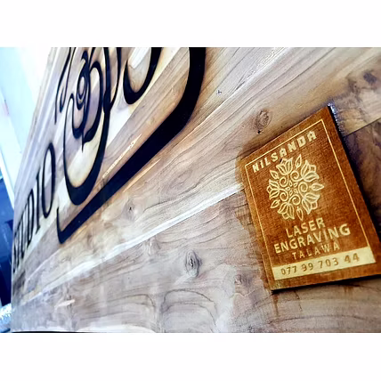 Wooden name boards with laser printing-2