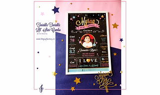 Twinkle Twinkle Lil’ Star Combo - Chalkboard (with photo) + Cake Topper