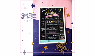 Twinkle Twinkle Lil’ Star Combo - Chalkboard + Cake Topper