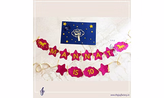 Unicorn Personalised Birthday Bunting & Cake Topper Combo