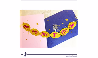 Unicorn- It's My Birthday Bunting & Cake Topper Combo