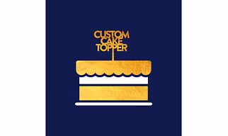 Custom 2 color cake topper