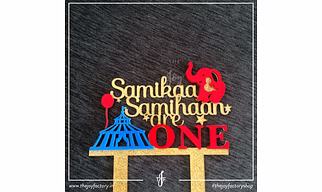 Tri color Cake Topper - Theme of your choice