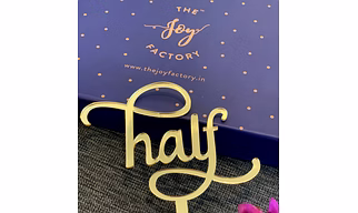Gold- HALF birthday Cake Topper
