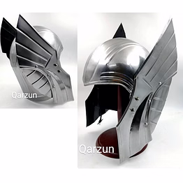 thor helmet ragnarok movie wearable helmet steel with liner and chin strap, with display stand and keychain maximus decimus meridians armour