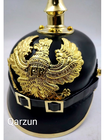 Black German Pickelhaube Imperial Prussian Helmet German Helmet Best gift for him-1