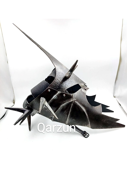 Medieval nazgul gloves with Witch king Angmar Helmet set | Steel armor black gloves set | Costume gloves gauntlets | Gauntlet gloves pair-1
