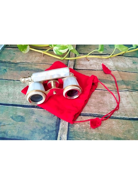 Brass opera glasses with mother of pearl-Nautical binocular-spyglasses-Maritime Velvet Case decor-Christmas-Groomsmen-Anniversary gift-As1015