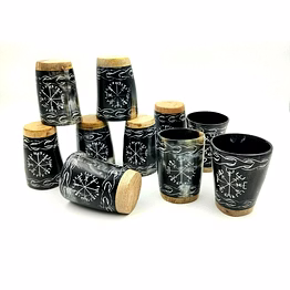 set of royal viking drinking horn shot glass cup genuine handcrafted viking horn cup original medieval cup christmas gift