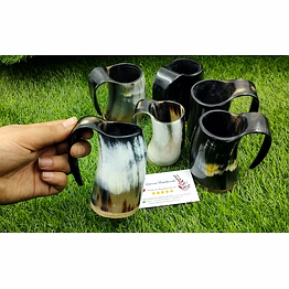 set of horn shot glass vodka glass tequila glass mini tankard set buffalo horn made viking style drinking