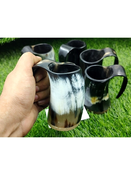 Set of Horn Shot Glass Vodka Glass Tequila Glass Mini Tankard set buffalo horn made viking style drinking-2