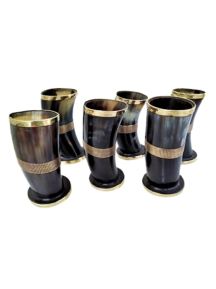 Real Ox Horn Viking Drinking Horn Beautiful crafted Ox Horn Glass with Brass Work Perfect Gift for Vikings lovers Gift mother's day gift-As1022