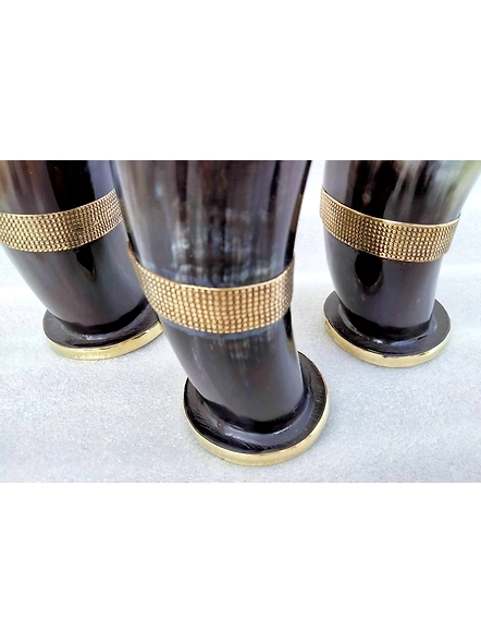 Real Ox Horn Viking Drinking Horn Beautiful crafted Ox Horn Glass with Brass Work Perfect Gift for Vikings lovers Gift mother's day gift-3