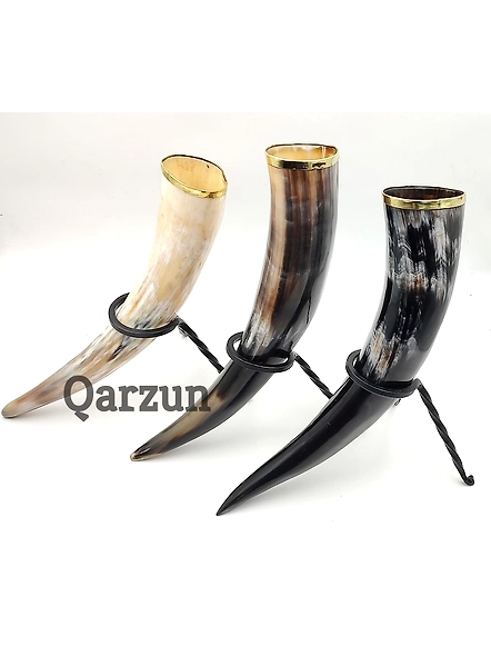 Handcrafted Drinking Horn with Stand, Viking Drinking Horn for adult, Beer Stein, Handmade Horn Mugs, Gifts for Game of Thrones lovers-As1024