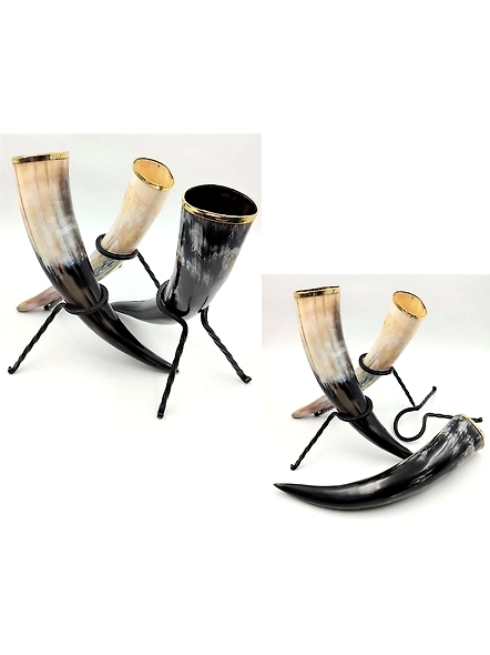 Handcrafted Drinking Horn with Stand, Viking Drinking Horn for adult, Beer Stein, Handmade Horn Mugs, Gifts for Game of Thrones lovers-3