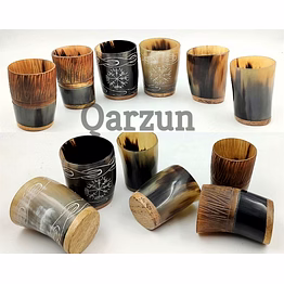 set of 6 royal viking drinking horn shot glass cup set genuine handcrafted viking horn cup original medieval cup