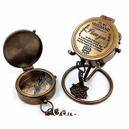 nautical compass to my husband i love you poem engraved solid brass navigational vintage marine compass with display stand anniversary gift