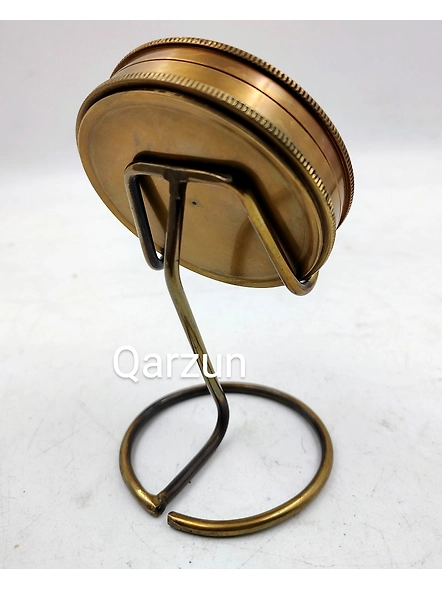 Antique style Brass Poem Compass 3''with beautiful display stand. A perfect desk accessory and beautiful addition to a nautical collection-1