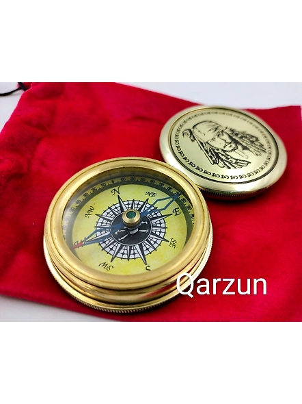Brass Jacks sparrow Compass Nautical Gift With velvet carry case birthday gift , father day gift-1