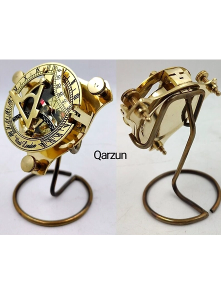 Brass Sundial Compass 3''with beautiful display stand. A perfect desk accessory and beautiful addition to a nautical collection-As1043