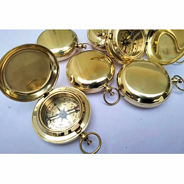 set of 12 pcs brass shiny push button pocket lid compass nautical compass 2 inch