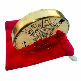 brass calendar 100 yrs with red velvet pouch bag tabletop collectible gift for your loved ones