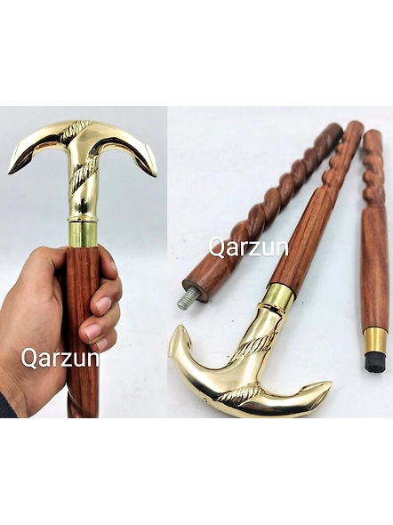 New Designe Victorian Anchor Brass Designer Walking Stick for Him and Her walking canes Wands Gift-As1059