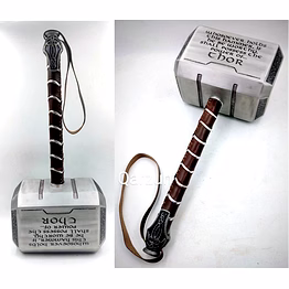 thor hammer metal, 2.0 version power of mcu thor mjolnir cosplay 1/1 scale movie prop replica,the avengers weapon,high quality