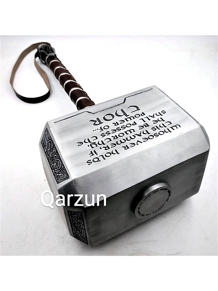 Thor Hammer Metal, 2.0 version Power of MCU Thor Mjolnir Cosplay 1/1 Scale Movie Prop Replica,the Avengers weapon,High quality-2