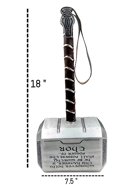 Thor Hammer Metal, 2.0 version Power of MCU Thor Mjolnir Cosplay 1/1 Scale Movie Prop Replica,the Avengers weapon,High quality-3