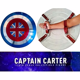 captain carter shield peggy carter shield for cosplay and roleplay shield with leather cover and gift accessories