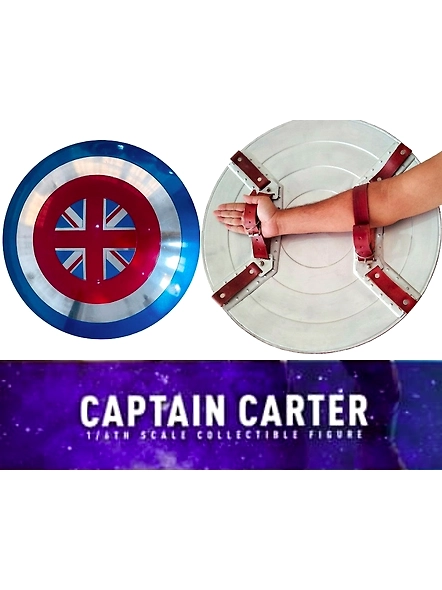 Captain Carter Shield Peggy Carter Shield For Cosplay and Roleplay Shield with Leather cover And Gift accessories-As1081