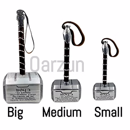 set of 3 sizes thor hammers metal, power of mcu thor mjolnir cosplay 1/1 scale movie prop replica,the avengers weapon,high quality