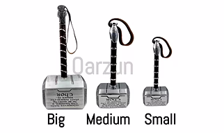 Set of 3 Sizes Thor Hammers Metal, Power of MCU Thor Mjolnir Cosplay 1/1 Scale Movie Prop Replica,the Avengers weapon,High quality