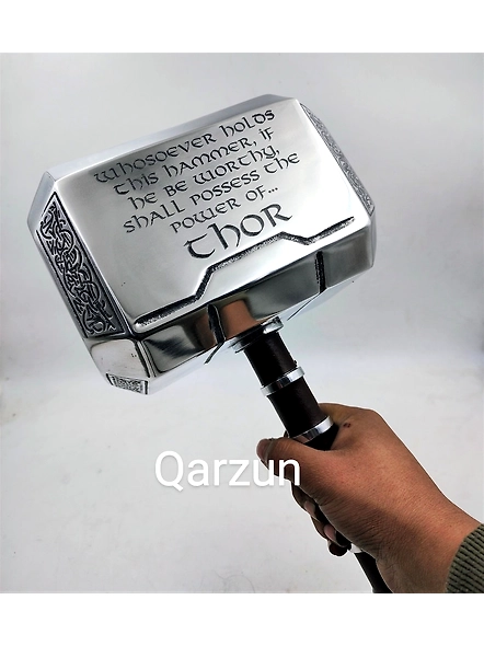 Set of 3 Sizes Thor Hammers Metal, Power of MCU Thor Mjolnir Cosplay 1/1 Scale Movie Prop Replica,the Avengers weapon,High quality-2