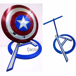 captain america shield - marvel shield - captain rogers shield cosplay shield - captain america shield display stand