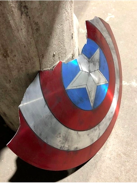Captain America Broken Shield Thor Hammer Battle damage style Metal Prop Replica - Avengers Endgame-1