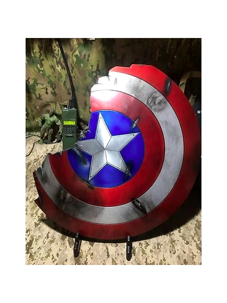 Captain America Broken Shield Thor Hammer Battle damage style Metal Prop Replica - Avengers Endgame-3