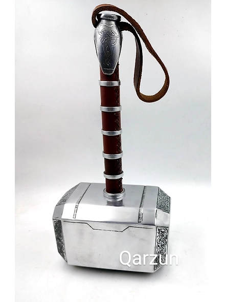 Thor Hammer Metal, MCU Thor Mjolnir Cosplay 1/1 Scale Movie Prop Replica,the Avengers weapon,High quality production process with metal base-3